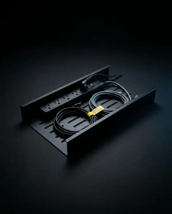 Under-desk cable tray